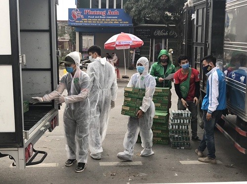 Nestlé Bàn Giao Sản Phẩm Tại điểm Cách Ly Tại Tp Chí Linh, Hải Dương