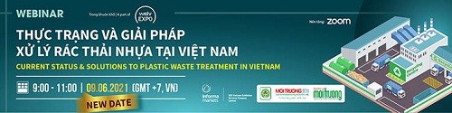 Mời tham dự Webinar: Thực trạng và giải pháp xử lý rác thải nhựa