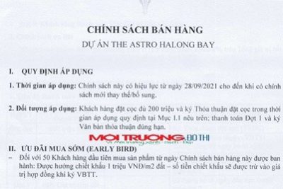 Quảng Ninh: Khách hàng nên cẩn trọng trước CSBH của dự án The Astro Hạ Long Bay