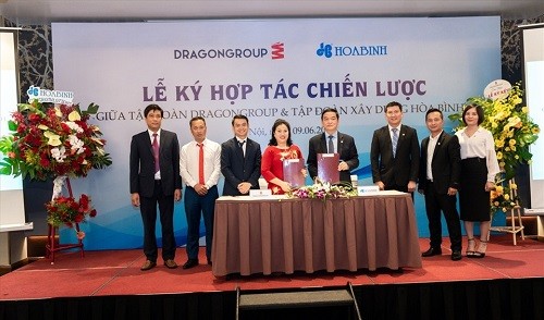 DragonGroup ký kết hợp tác chiến lược với Tập đoàn Xây dựng Hòa Bình