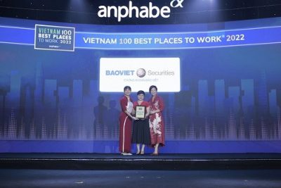 Chứng khoán Bảo Việt được vinh danh Top 100 Nơi làm việc tốt nhất Việt Nam 2022