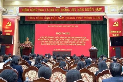 Hà Nội: Hơn 400 cán bộ, phóng viên báo chí tham dự hội nghị học tập Nghị quyết Trung ương 6