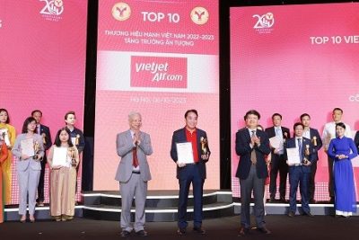 Vietjet được vinh danh top 50 thương hiệu mạnh Việt Nam năm 2023