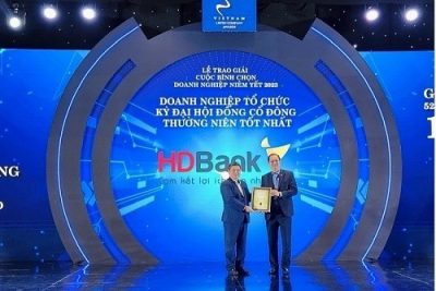 HDbank được vinh danh tại lễ trao giải bình chọn doanh nghiệp niêm yết tốt nhất